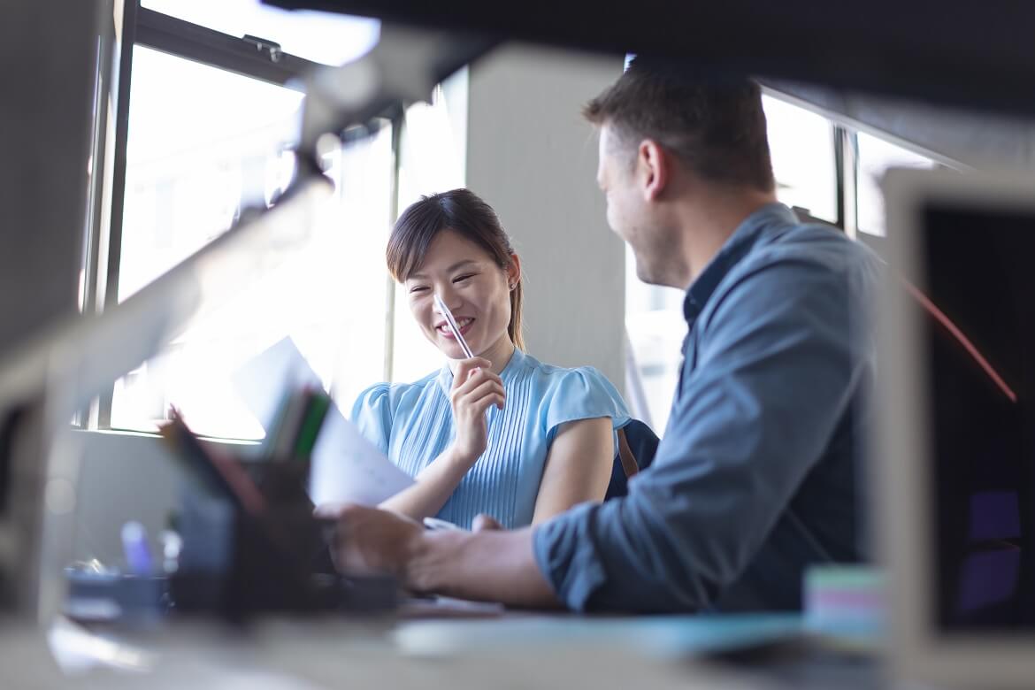 business professionals at work in meeting room