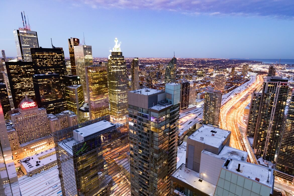 Panoramic view of downtown Toronto